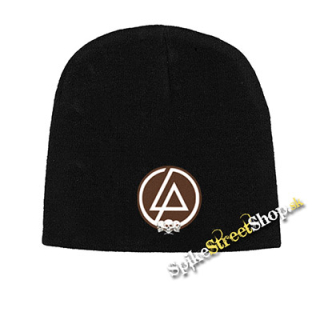 Čierna zimná čiapka LINKIN PARK - Brown Logo And Skulls