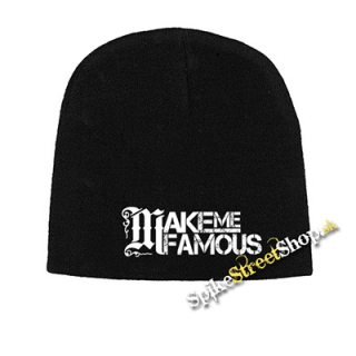 Čierna zimná čiapka MAKE ME FAMOUS - Logo