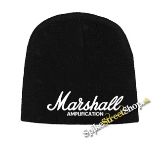 Čierna zimná čiapka MARSHALL - White Logo
