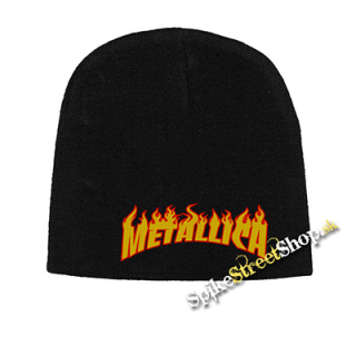 Čierna zimná čiapka METALLICA - Thrasher Logo Flame