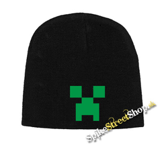 Čierna zimná čiapka MINECRAFT - Green Creeper