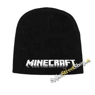 Čierna zimná čiapka MINECRAFT - Logo