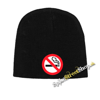 Čierna zimná čiapka NO SMOKING