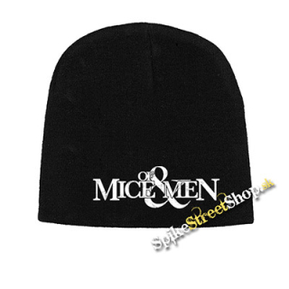 Čierna zimná čiapka OF MICE AND MEN - Logo