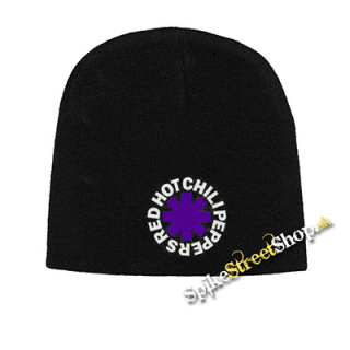 Čierna zimná čiapka RED HOT CHILI PEPPERS - Purple White Logo