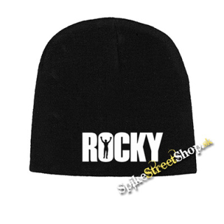 Čierna zimná čiapka ROCKY - Rocky Balboa Movie Logo