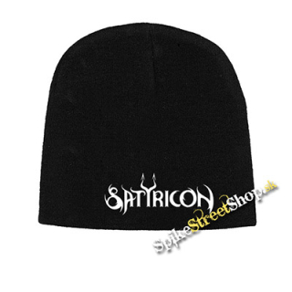 Čierna zimná čiapka SATYRICON - Logo