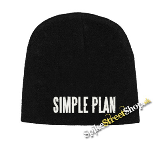 Čierna zimná čiapka SIMPLE PLAN - White Logo