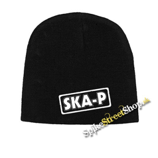 Čierna zimná čiapka SKA-P - Logo
