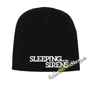 Čierna zimná čiapka SLEEPING WITH SIRENS - White Logo