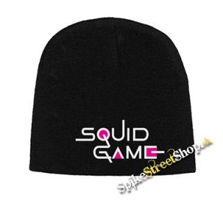 Čierna zimná čiapka SQUID GAME - Logo Colour Pink
