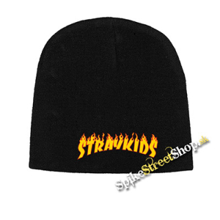 Čierna zimná čiapka STRAY KIDS - Logo Flame