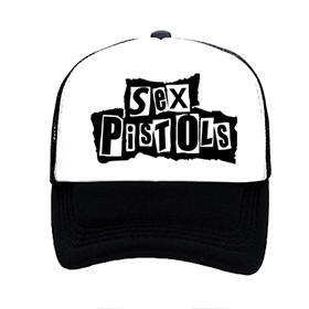 SEX PISTOLS - Logo - čiernobiela sieťkovaná šiltovka model "Trucker"