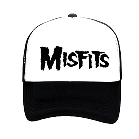 MISFITS - Simple Logo - čiernobiela sieťkovaná šiltovka model "Trucker"