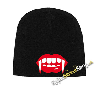 Čierna zimná čiapka ZUBY UPÍRA - Vampire Teeth