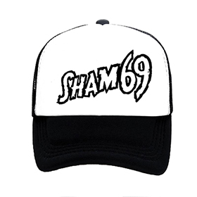 SHAM 69 - Logo - čiernobiela sieťkovaná šiltovka model "Trucker"