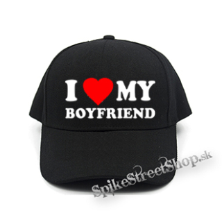 I LOVE MY BOYFRIEND - čierna šiltovka (-30%=AKCIA)