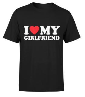 I LOVE MY GIRLFRIEND - čierne detské tričko