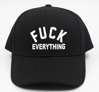 FUCK EVERYTHING - čierna šiltovka (-30%=AKCIA)