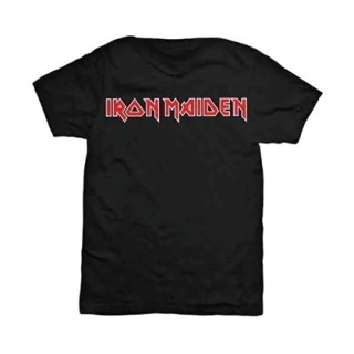 IRON MAIDEN - Logo Red White - čierne detské tričko