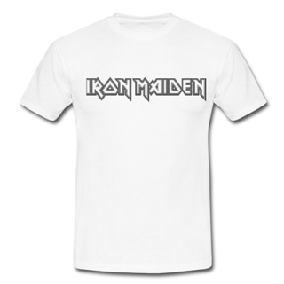 IRON MAIDEN - Logo Black - biele detské tričko