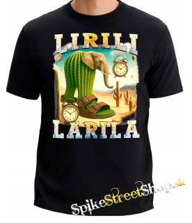 LIRILI LARILA - Italian Brainrot Meme - čierne detské tričko