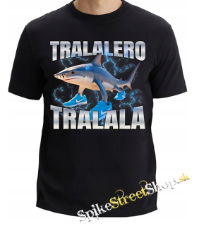 TRALALERO TRALALA - Italian Brainrot Meme - čierne detské tričko