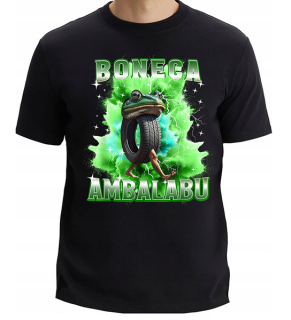 BONECA AMBALABU - Italian Brainrot Meme - čierne pánske tričko