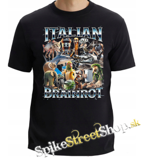 ITALIAN BRAINROT MEME - Family Poster - čierne pánske tričko