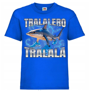 TRALALERO TRALALA - Italian Brainrot Meme - modré detské tričko