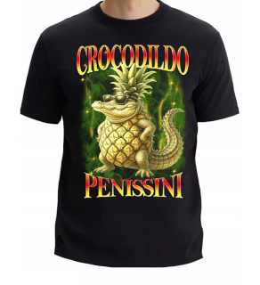 CROCODILDO PENISSINI - Italian Brainrot Meme - čierne detské tričko