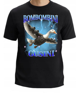 BOMBOMBINI GUSINI - Italian Brainrot Meme - čierne pánske tričko