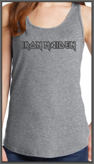 IRON MAIDEN - Logo Black - Ladies Vest Top - šedé