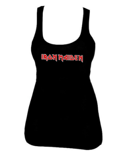 IRON MAIDEN - Logo Red White - Ladies Vest Top