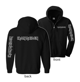 IRON MAIDEN - Logo White Sleeve Patch - mikina na zips