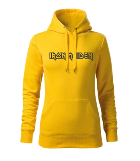 IRON MAIDEN - Logo Black - žltá dámska mikina