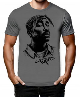 TUPAC - 2 PAC - Poster - šedé detské tričko