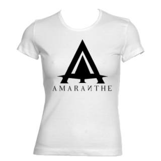 AMARANTHE - Black Logo - biele dámske tričko