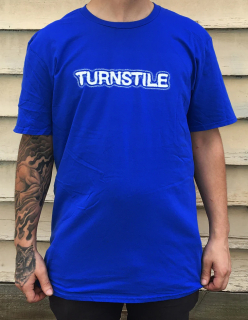 TURNSTILE - Logo Blackout - kráľovsky-modré detské tričko