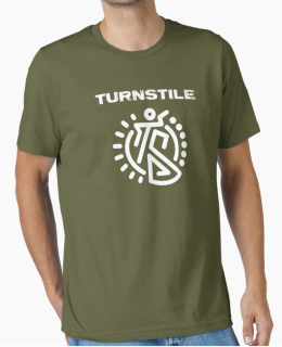 TURNSTILE - Logo Crest - olivové detské tričko