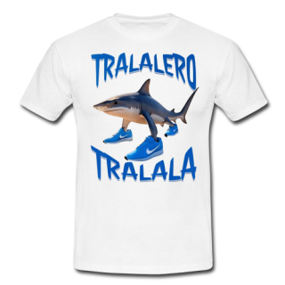 TRALALERO TRALALA - Italian Brainrot Meme - biele detské tričko