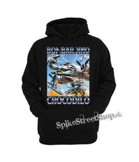 Detská mikina BOMBARDINO CROCODILO - Italian Brainrot Meme - čierna