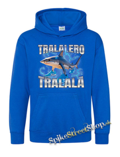 Detská mikina TRALALERO TRALALA - Italian Brainrot Meme - modrá