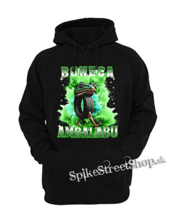 BONECA AMBALABU - Italian Brainrot Meme - čierna pánska mikina KLOKANKA