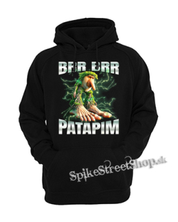 BRR BRR PATAPIM - Italian Brainrot Meme - čierna pánska mikina KLOKANKA