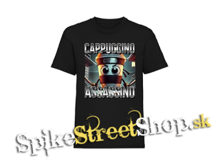 CAPPUCCINO ASSASSINO - čierne pánske tričko