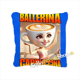 BALLERINA CAPPUCCINA - ITALIAN BRAINROT MEME - modrý vankúš