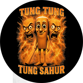 TUNG TUNG TUNG SAHUR - Motive 2 - okrúhla podložka pod pohár