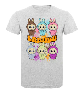 LABUBU - The Monsters Pop Mart - svetlosivé pánske tričko