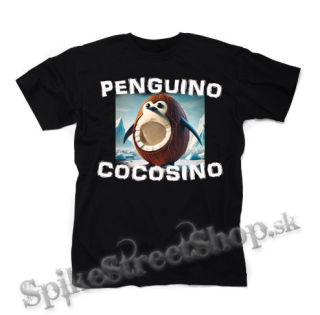PENGUINO COCOSINO - Italian Brainrot Meme - čierne pánske tričko